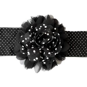 WHBM POLKA-DOT FLOWER SASH BELT